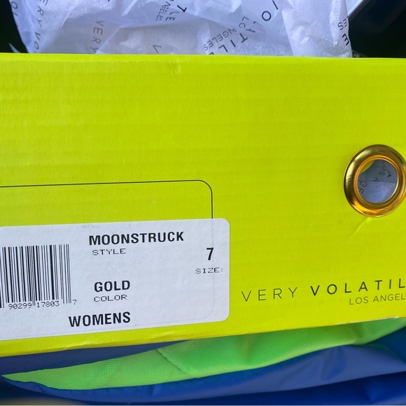 NEW || Very Volatile Gold & Black Mules Size 7 Booties Slip-Ons Cowgirl Western - Picture 3 of 4